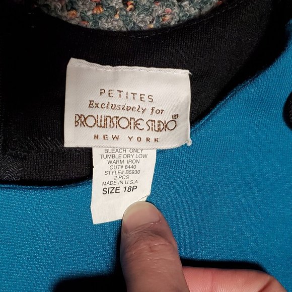Brownstone Studio Petites Padded Shoulder Top Size 18P NWOT - Picture 3 of 8